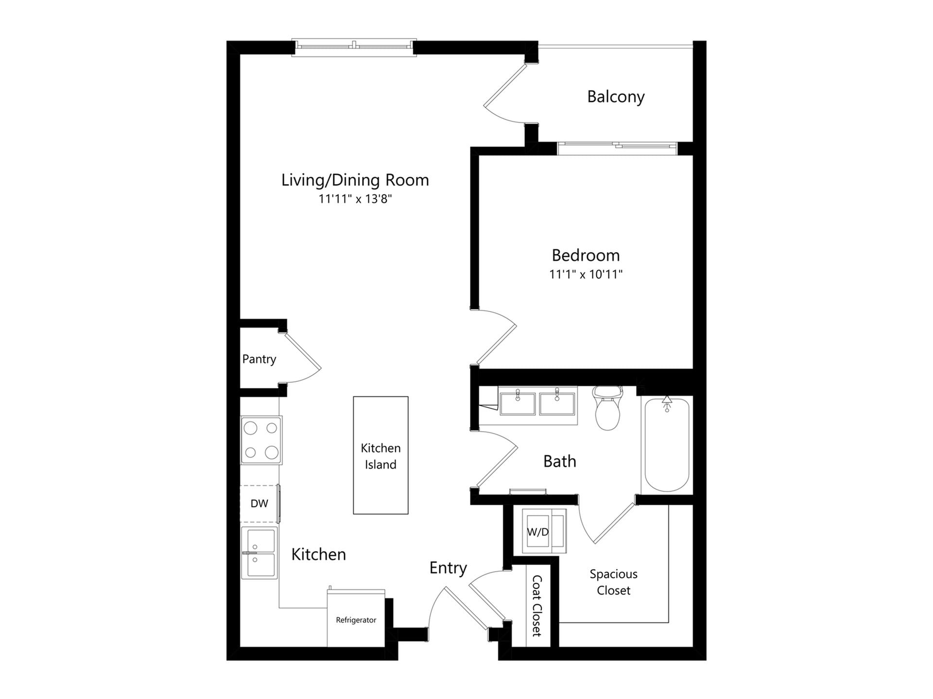 1B-1 floor plan