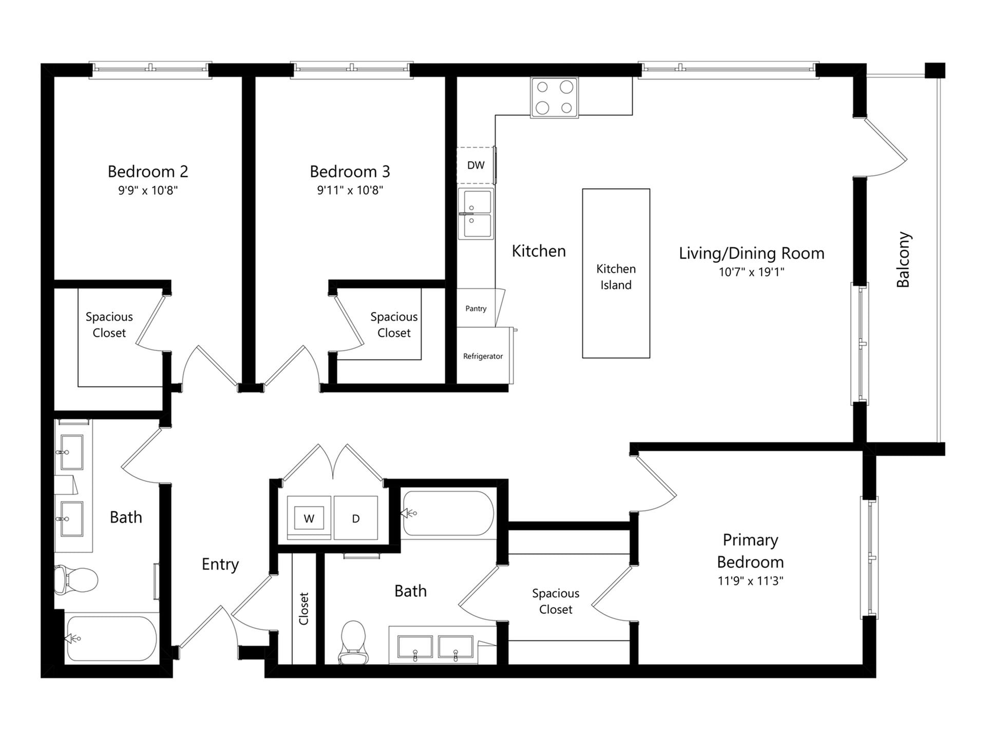 3B-1 floor plan