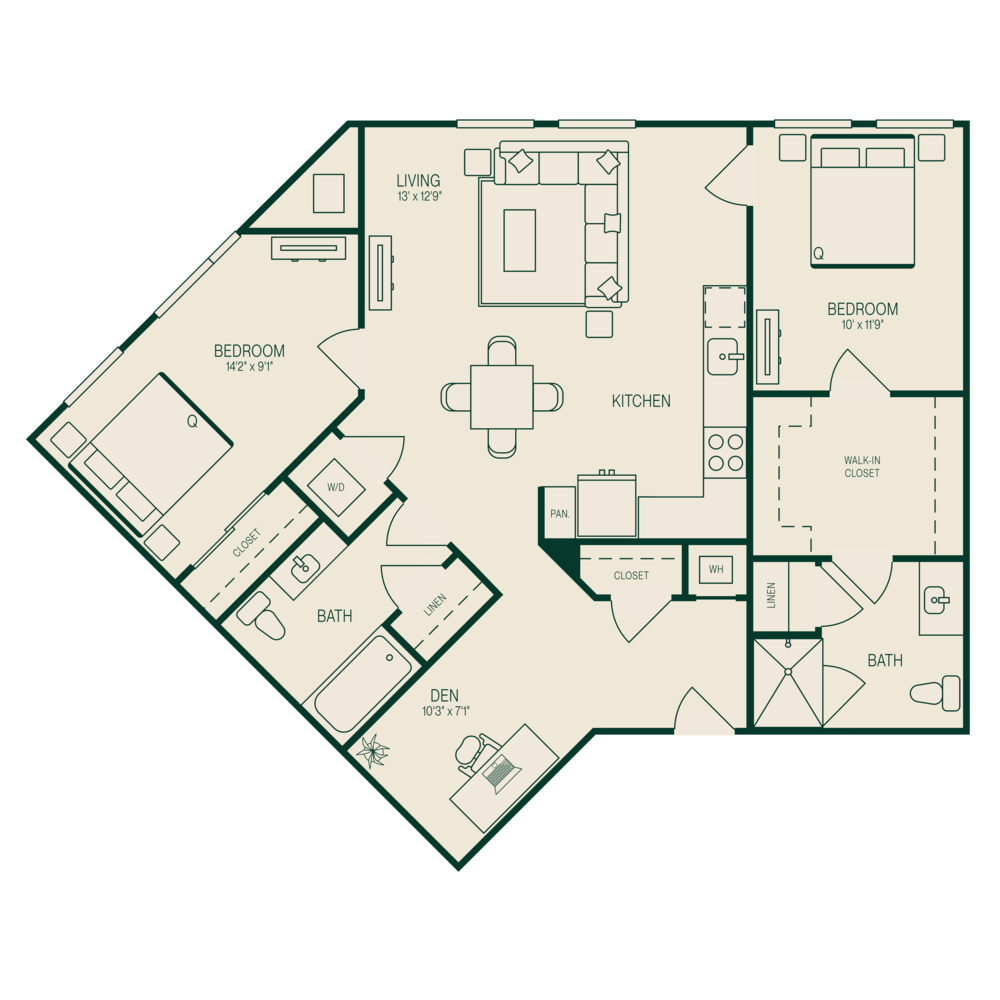 B12.Den floor plan