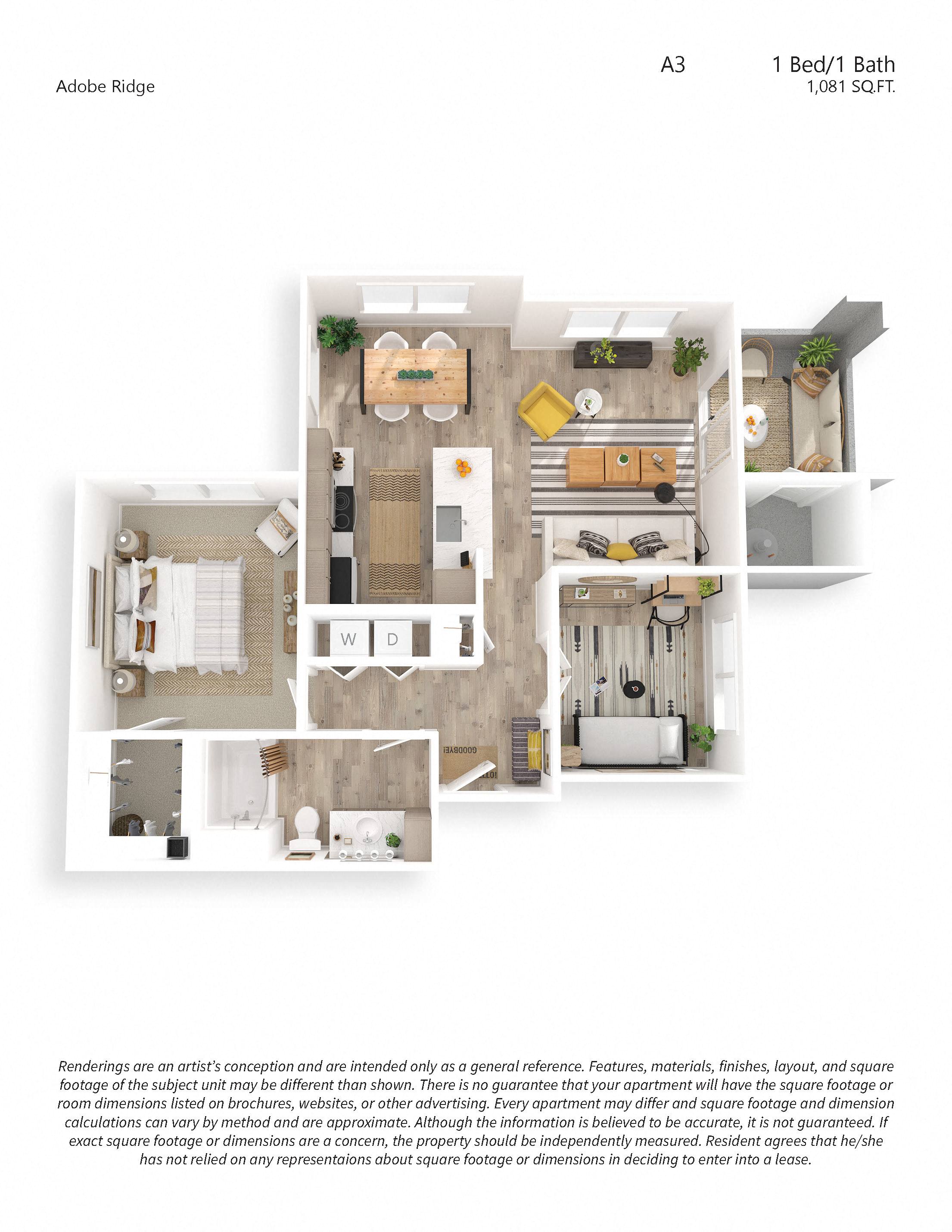 A3 + Den floor plan