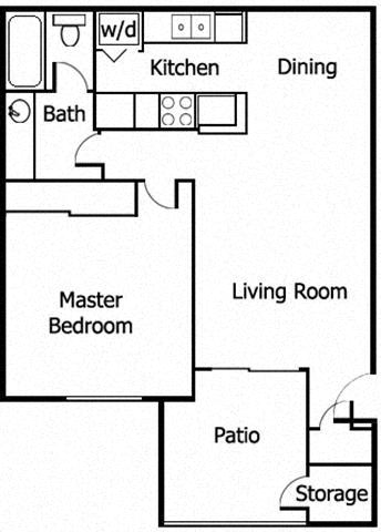 One Bedroom A floor plan