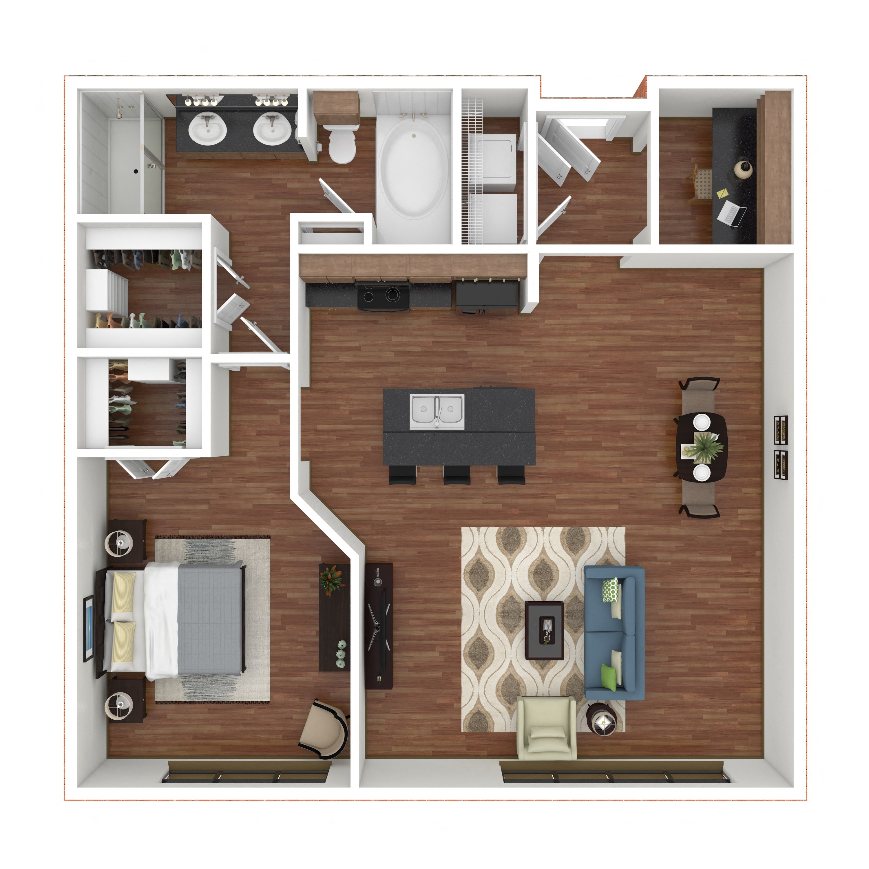 A8 - Affordable 3 floor plan