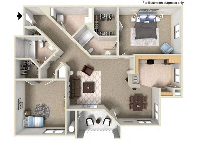 D floor plan