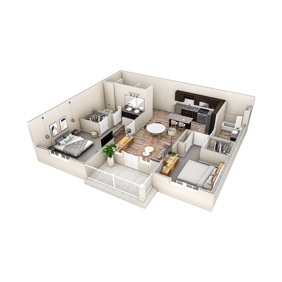 2 BR Haven Overlook floor plan