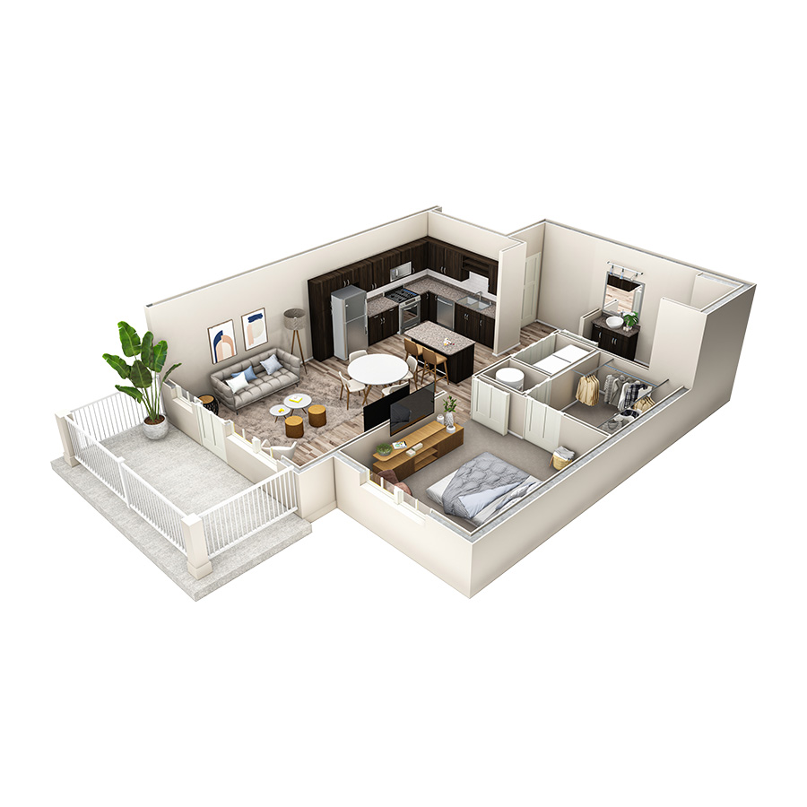 1 BR Haven Overlook floor plan