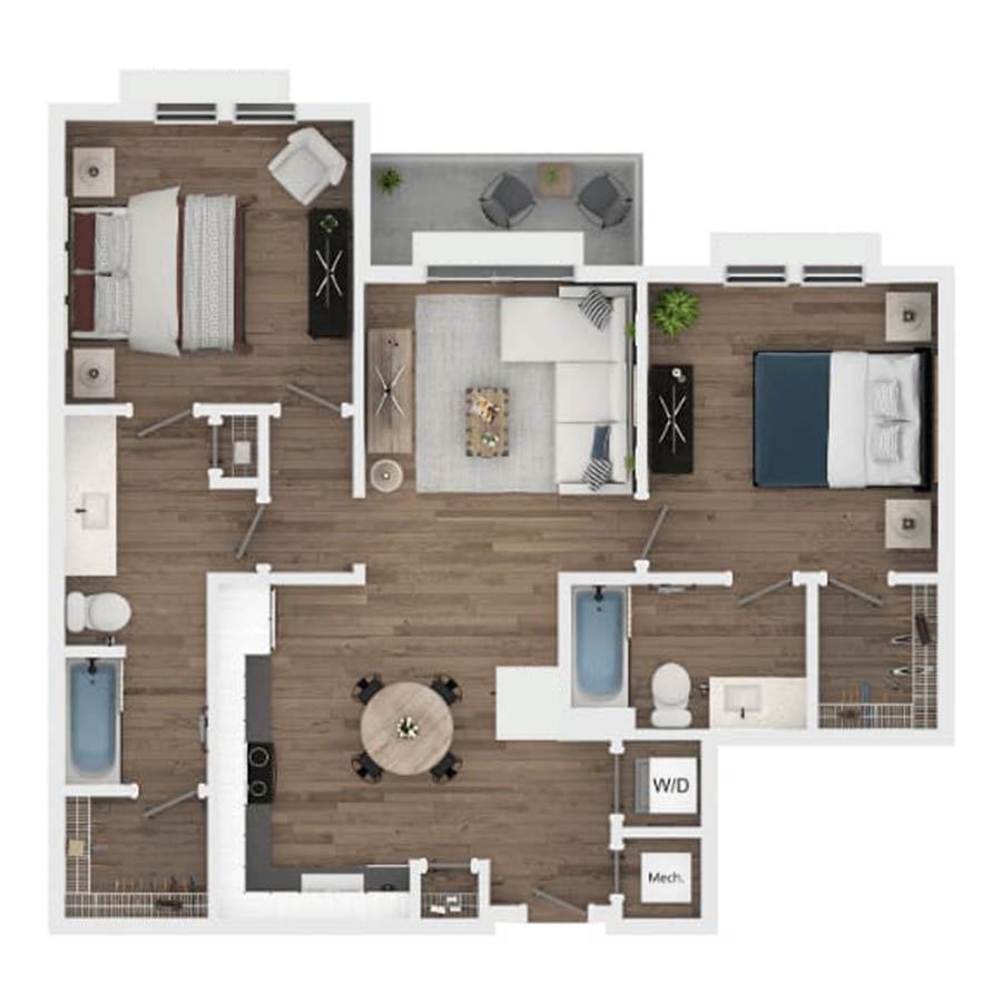 B1B floor plan