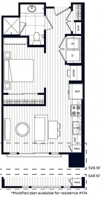 Studio-A floor plan