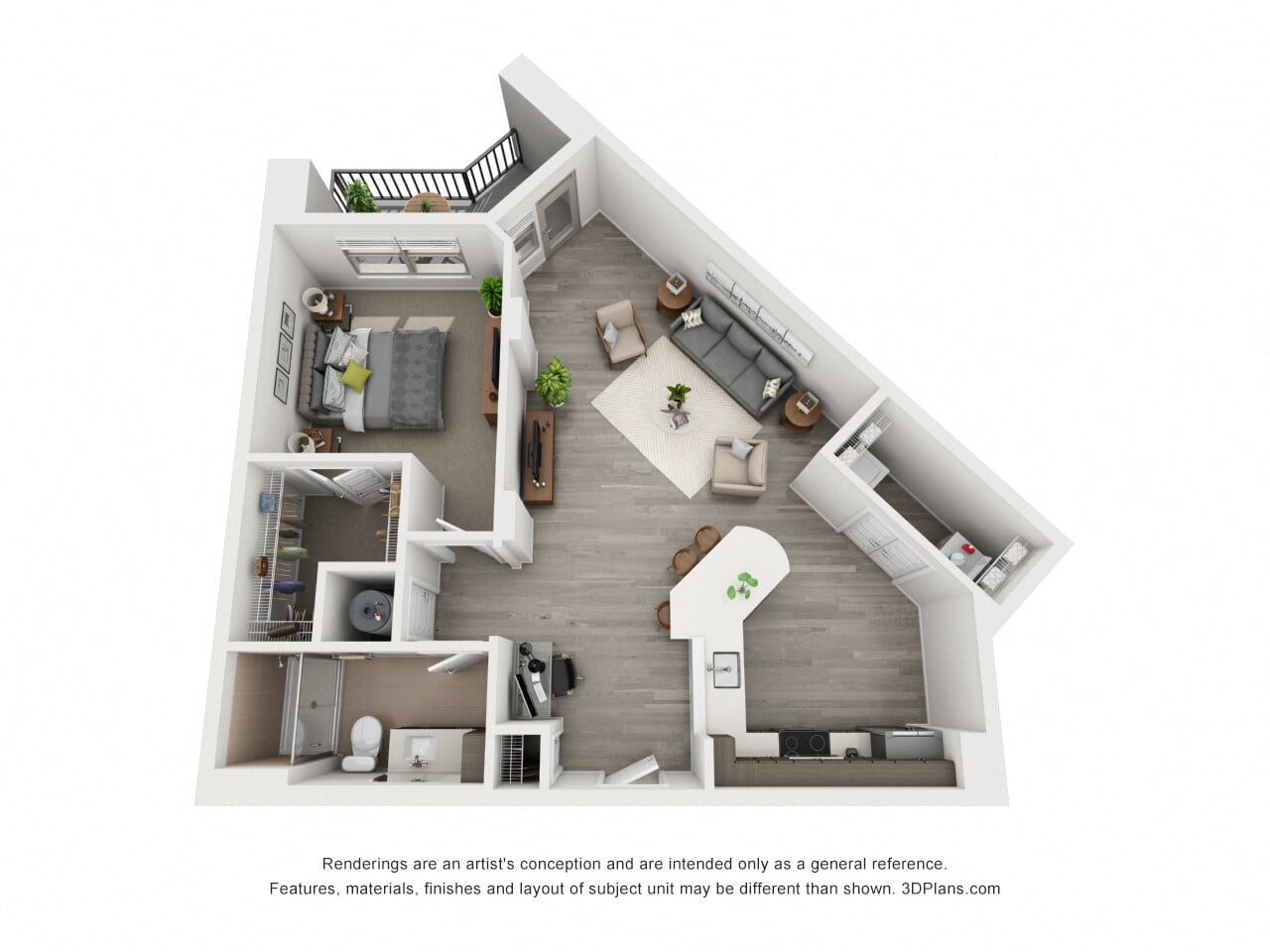 1H floor plan