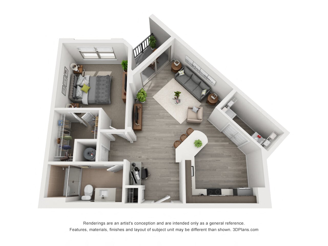 1B floor plan