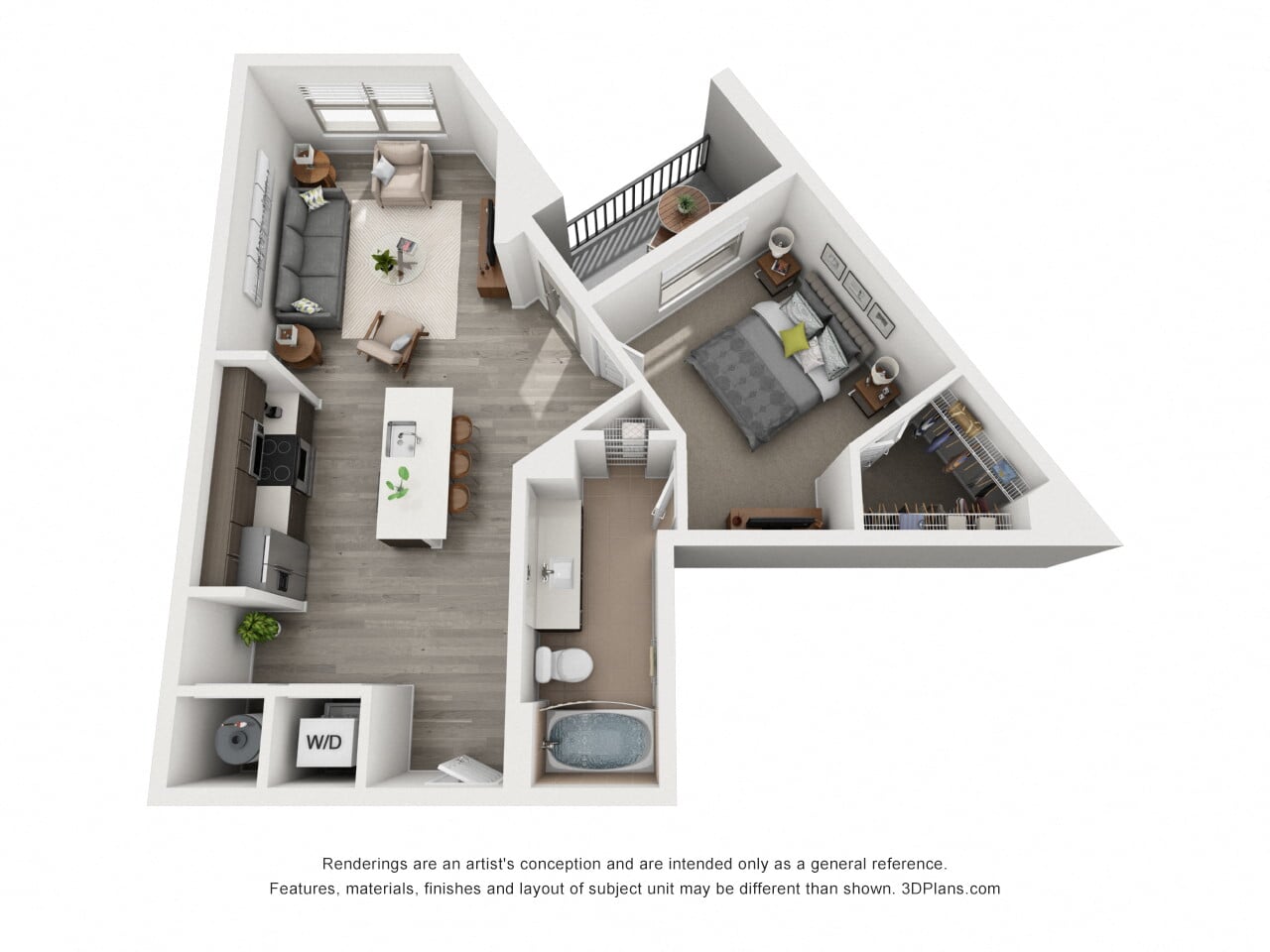 1D floor plan