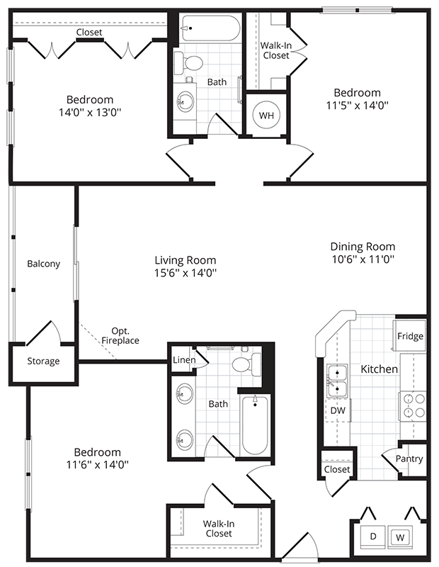 The North East floor plan