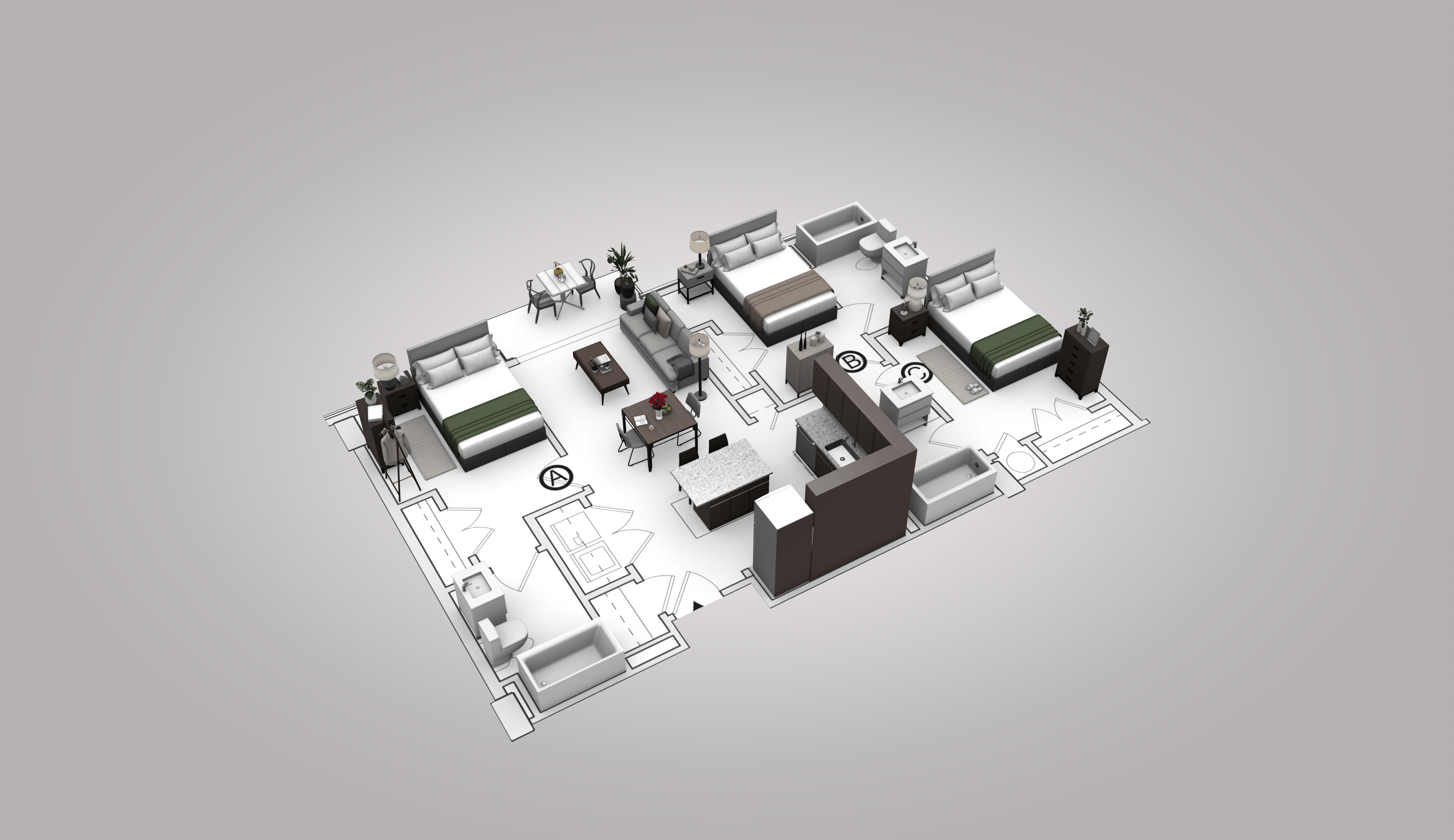 Co-living 3A floor plan