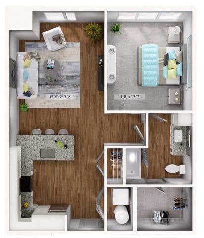 Oval floor plan