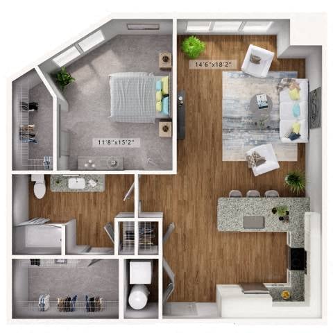 Curve floor plan