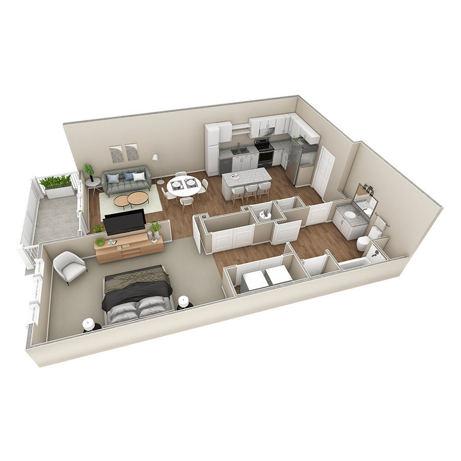 1 BR Premier Overlook floor plan