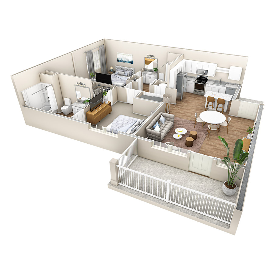 2 BR Haven Overlook floor plan