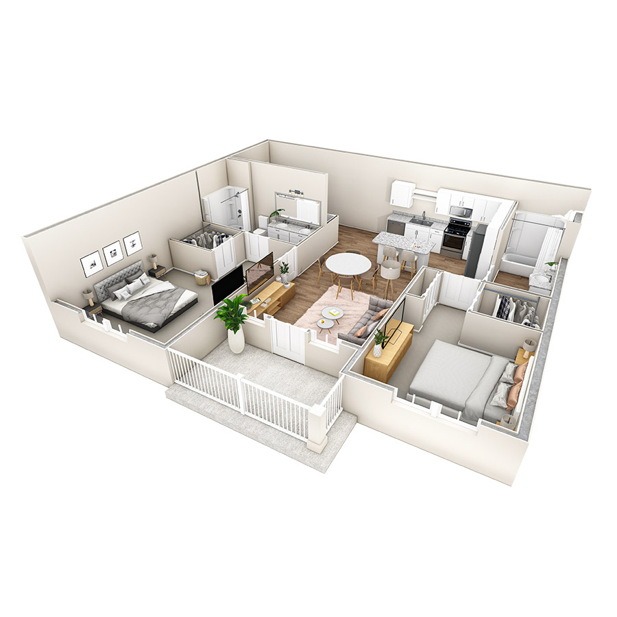 2 BR Haven Summit floor plan