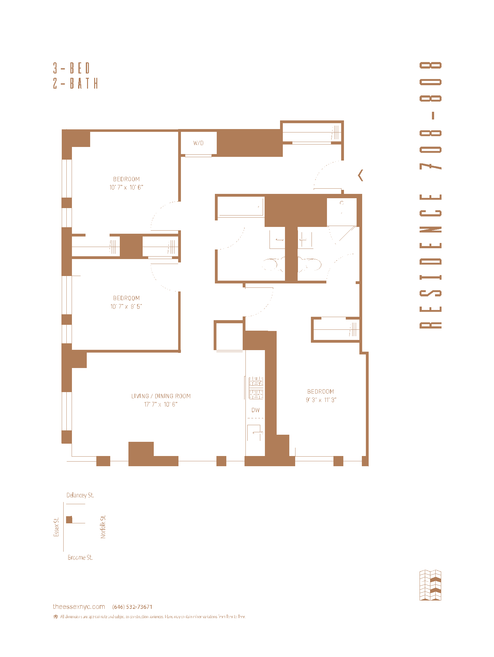 3B3 floor plan