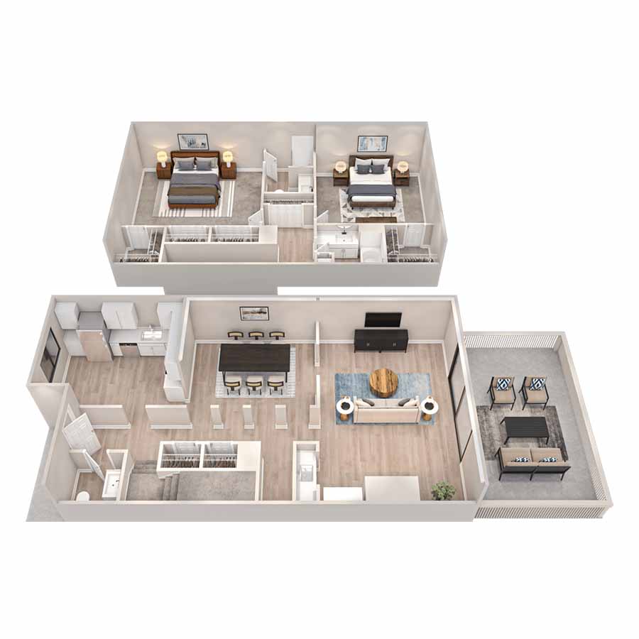 Locust Townhome floor plan