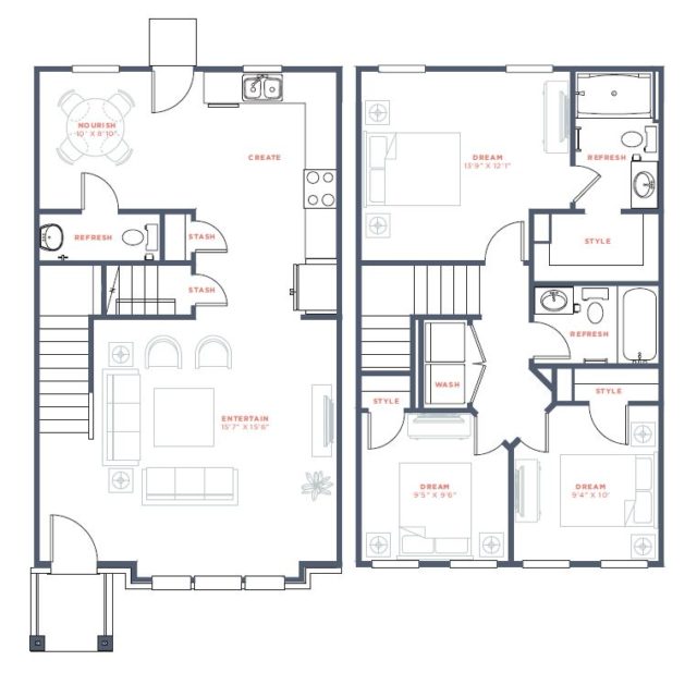 Townhome floor plan