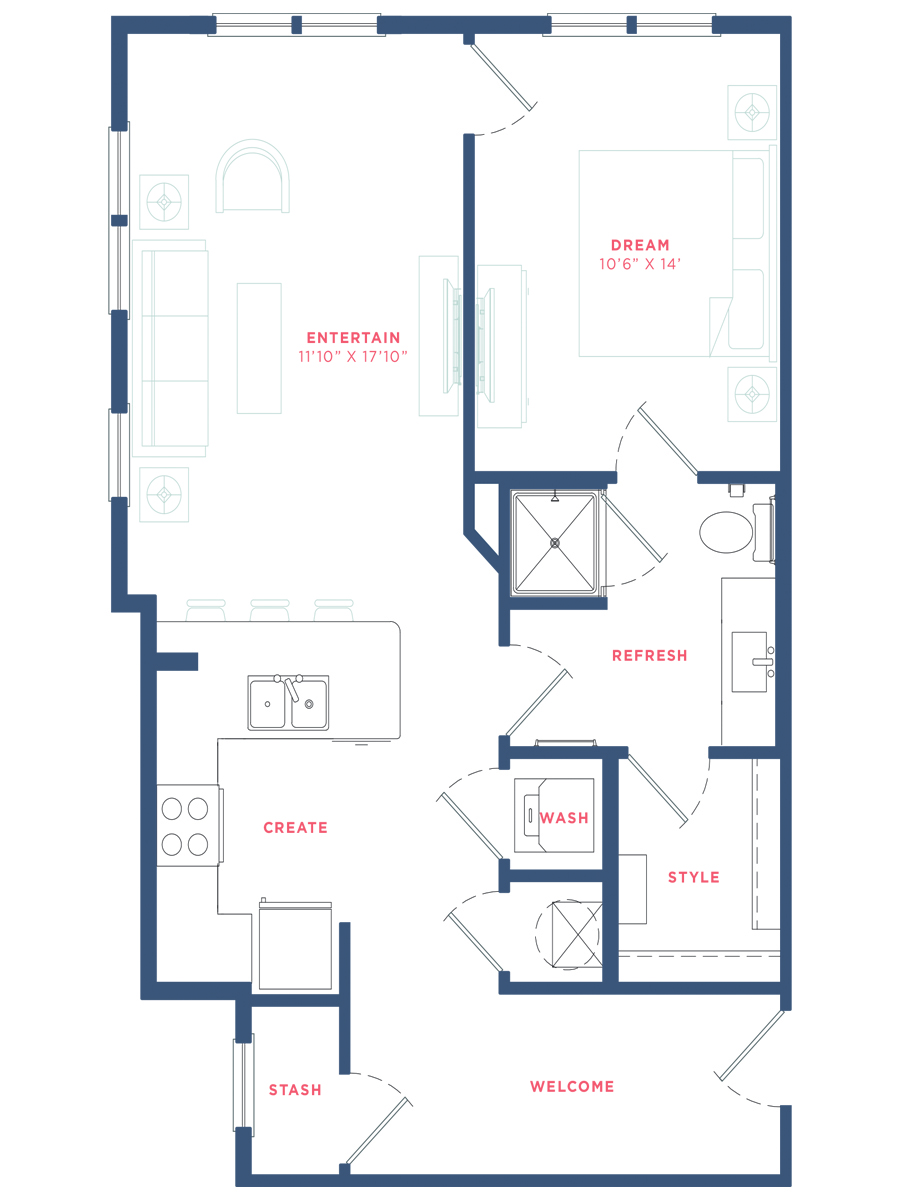 A2 - Spacious Living Room floor plan