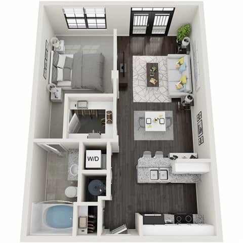 Studio Apartment – 60 Perimeter Center Pl #640, Atlanta, GA