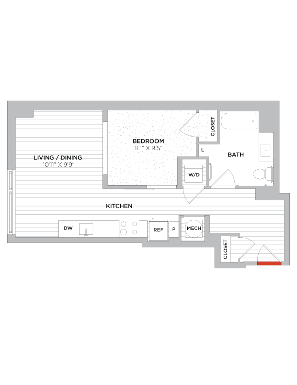 Studio-S03 Type A West floor plan