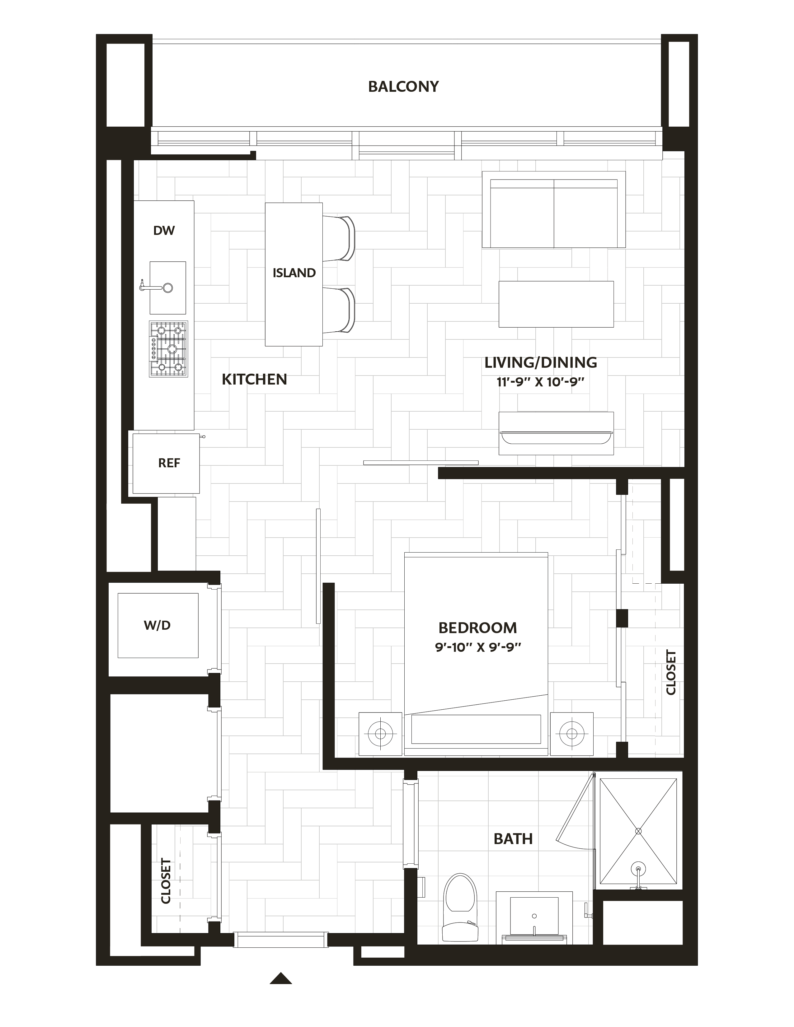 1 Bed/1 Bath-A3 floor plan