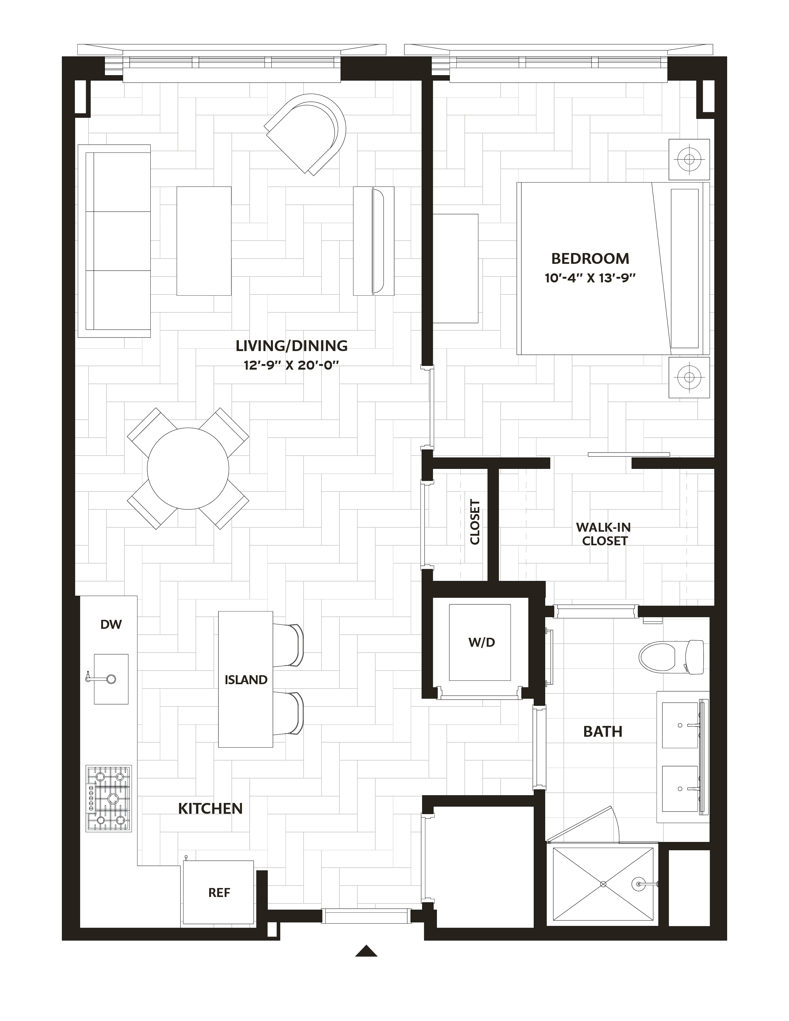 1 Bed/1 Bath-A9 floor plan