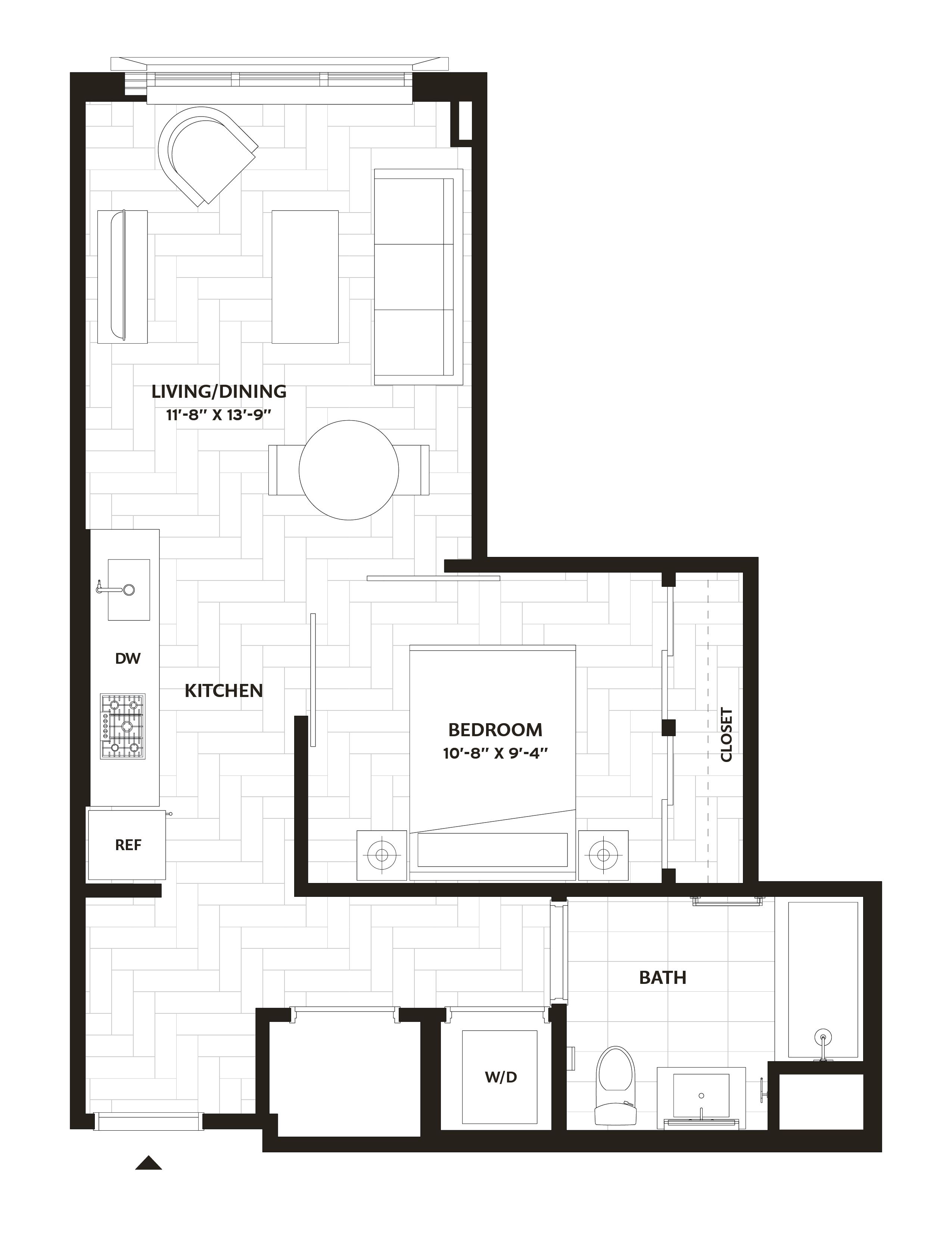 1 Bed/1 Bath-A2 floor plan