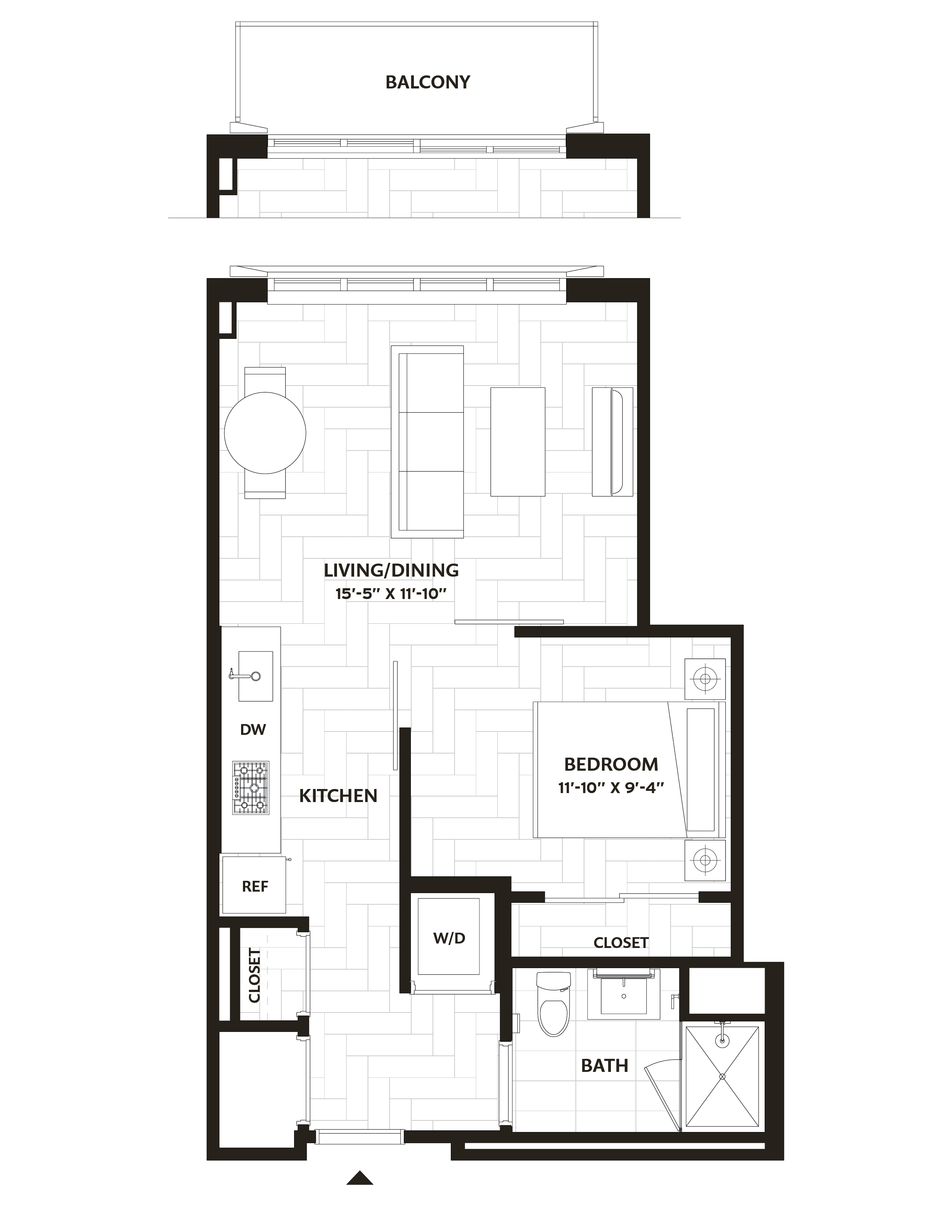 1 Bed/1 Bath-A5 floor plan