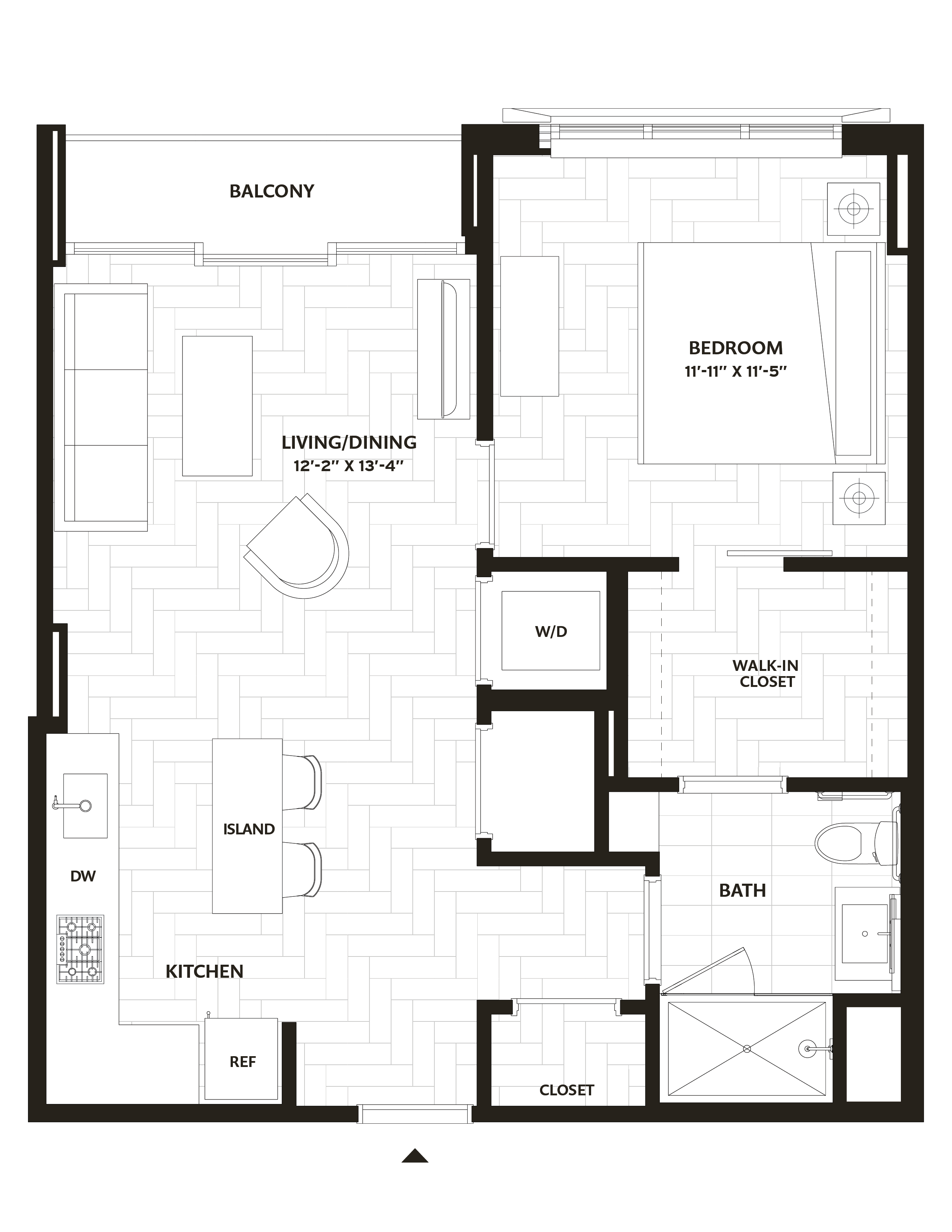 1 Bed/1 Bath-A11 floor plan