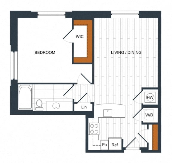 1P floor plan
