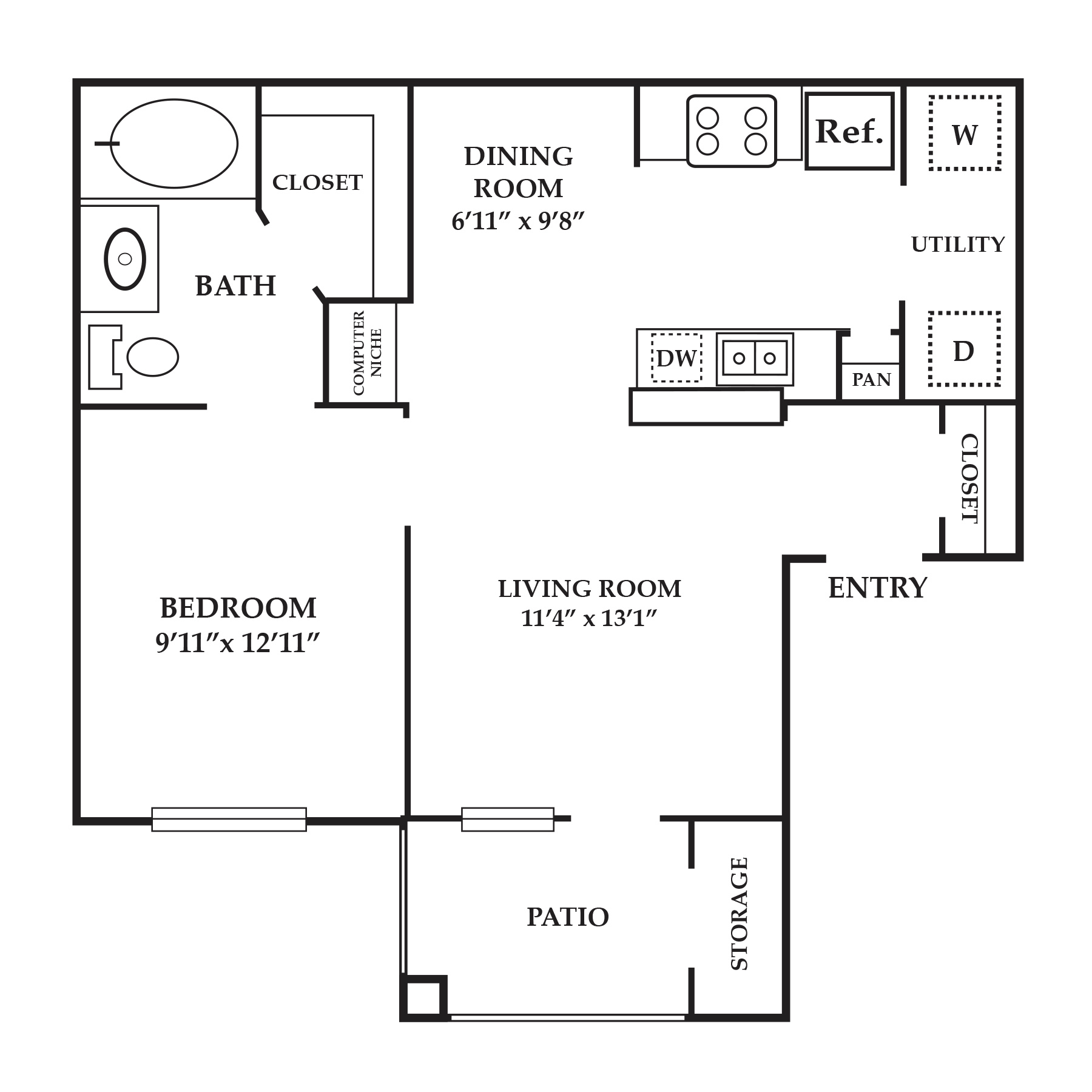 E1 floor plan