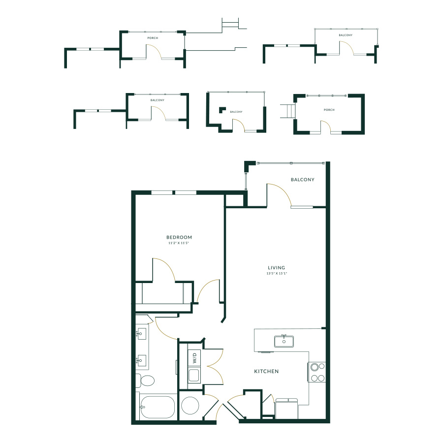 A1K floor plan