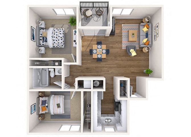 2x1 floor plan