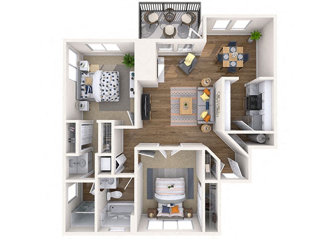 2x2 floor plan