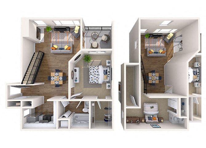 1x1 Loft Large floor plan