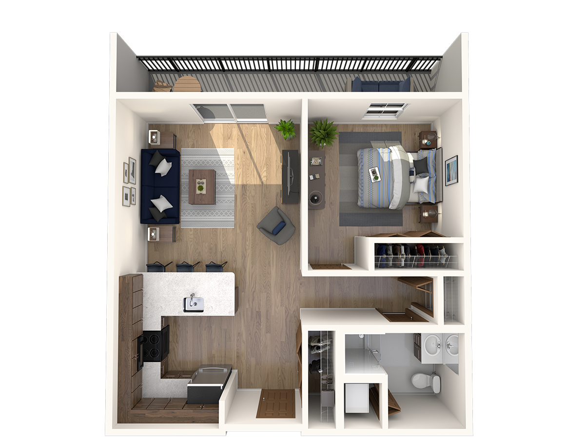 One Bedroom floor plan