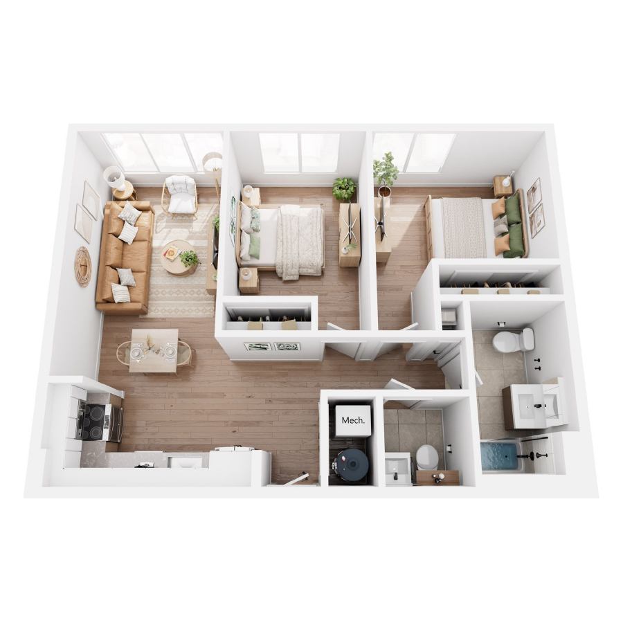 2 Bedroom 8 - B9 floor plan