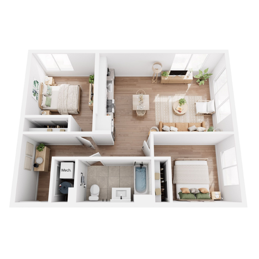 2 Bedroom 10 - B11 floor plan