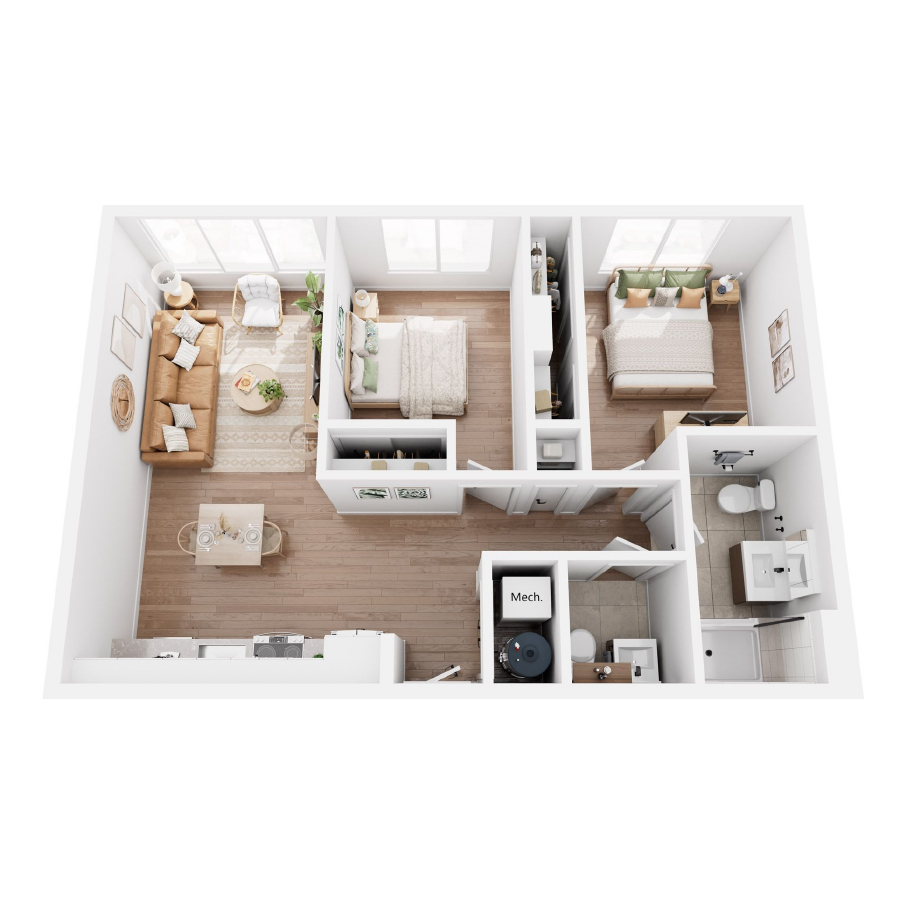 2 Bedroom 2 - B4 floor plan