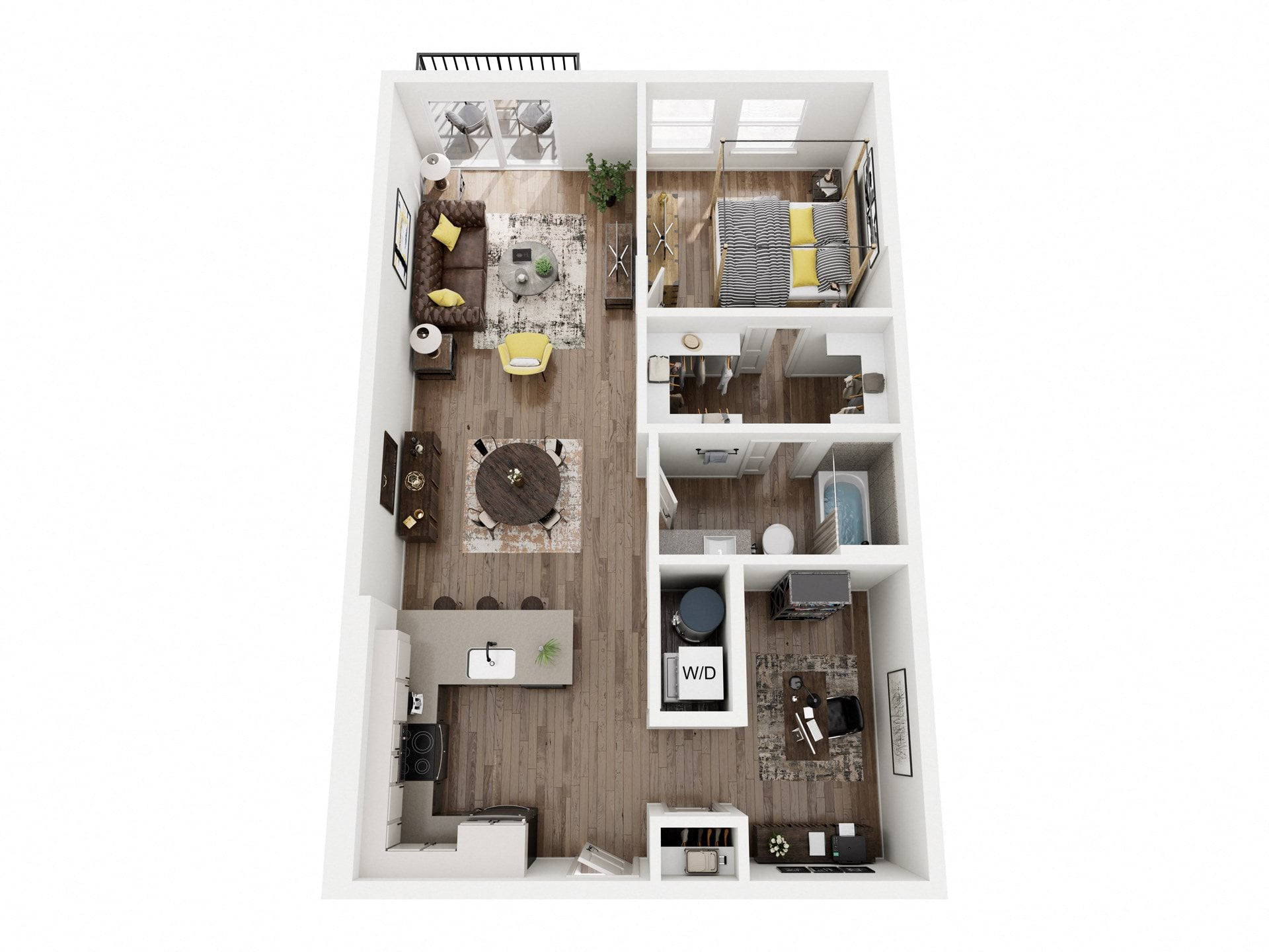 1BRwDen1 floor plan