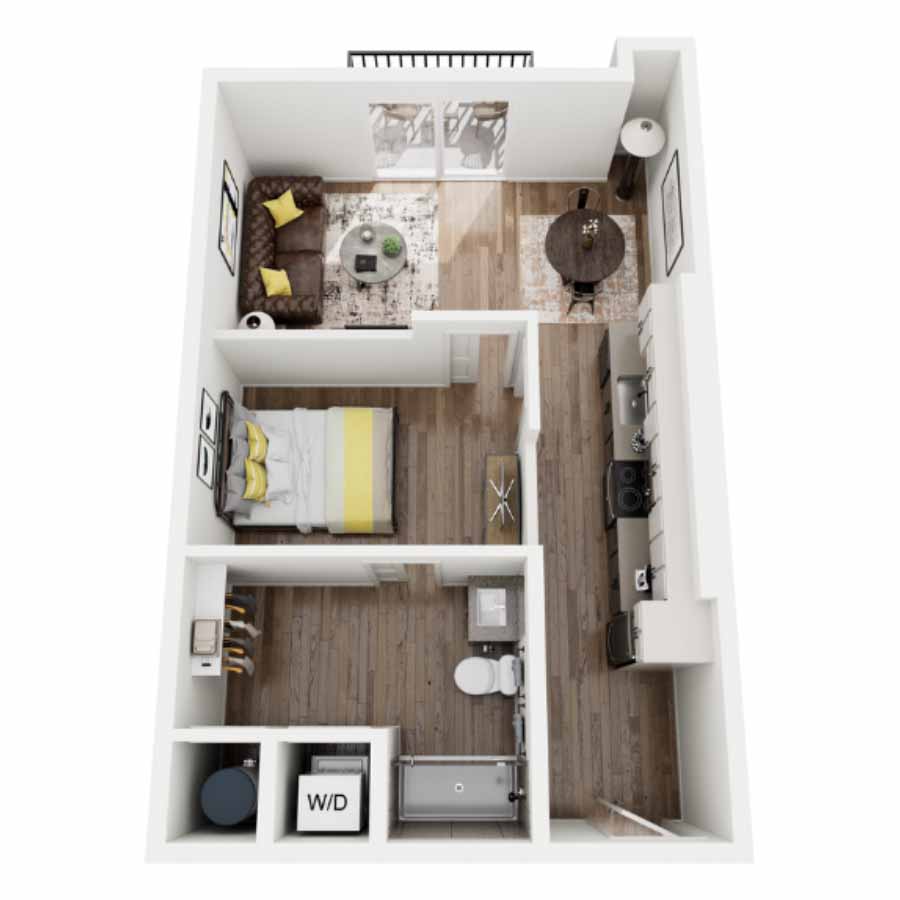 JR 1BR 2 floor plan