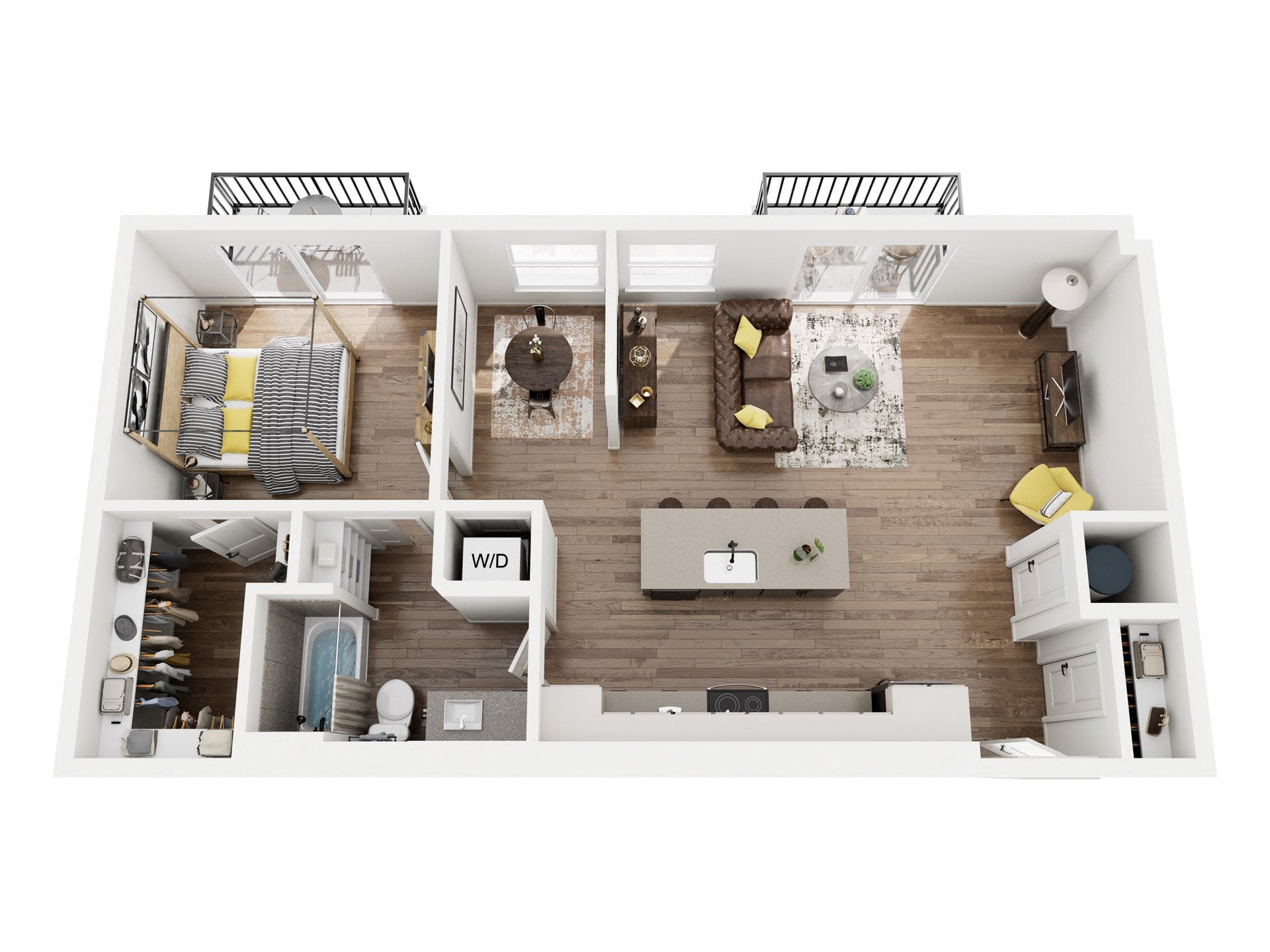 1BR6 floor plan