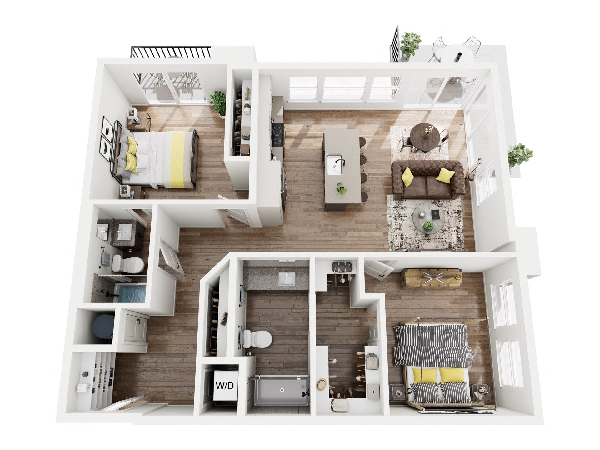 2BR4 floor plan