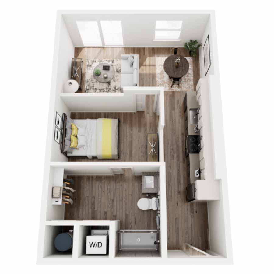 JR 1BR 1 floor plan