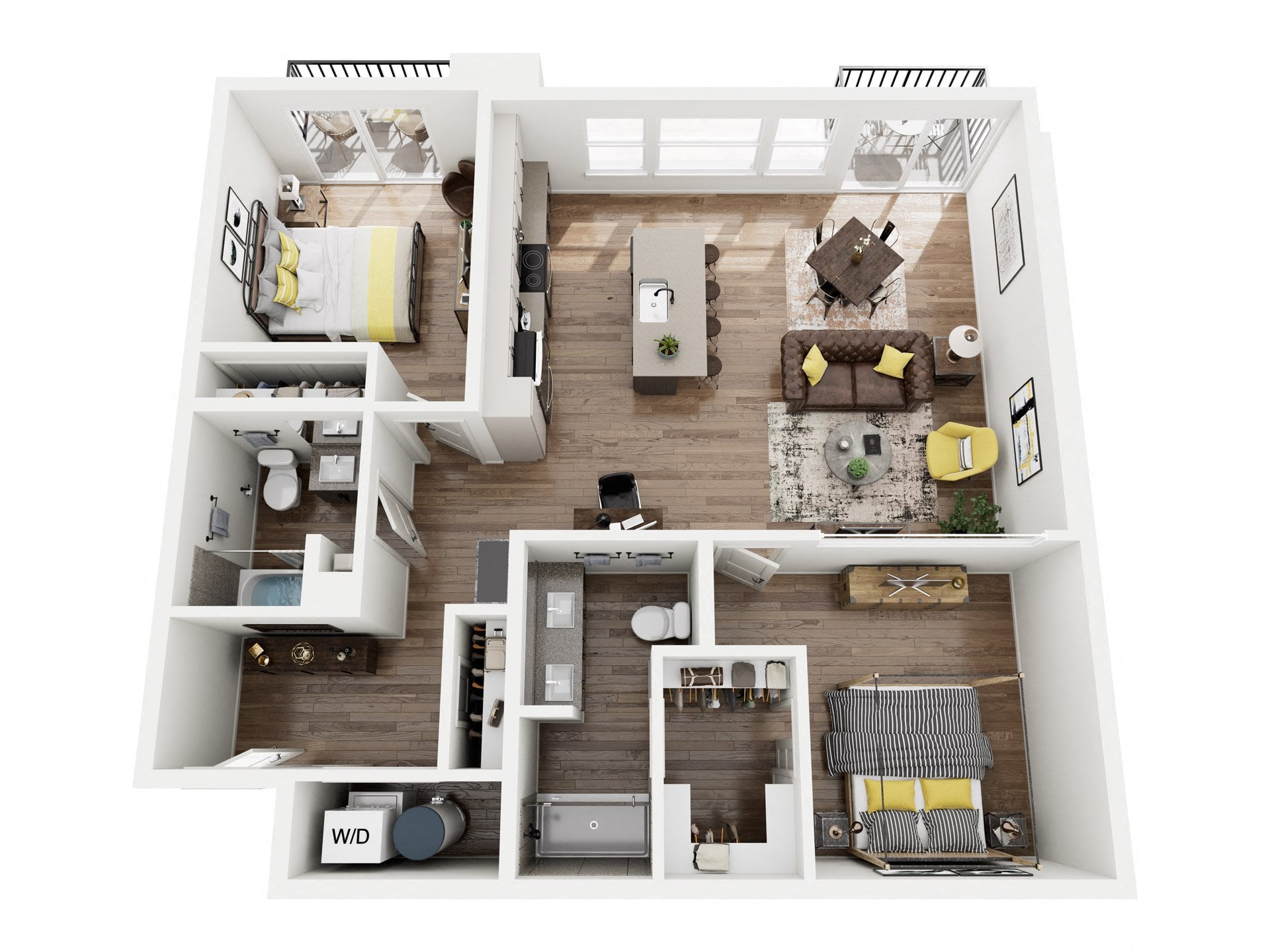 2BR3 floor plan