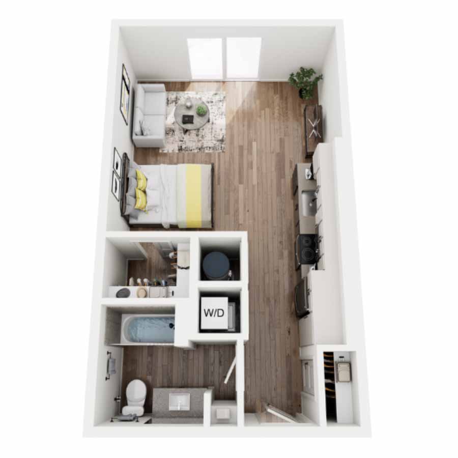 Studio 1 floor plan
