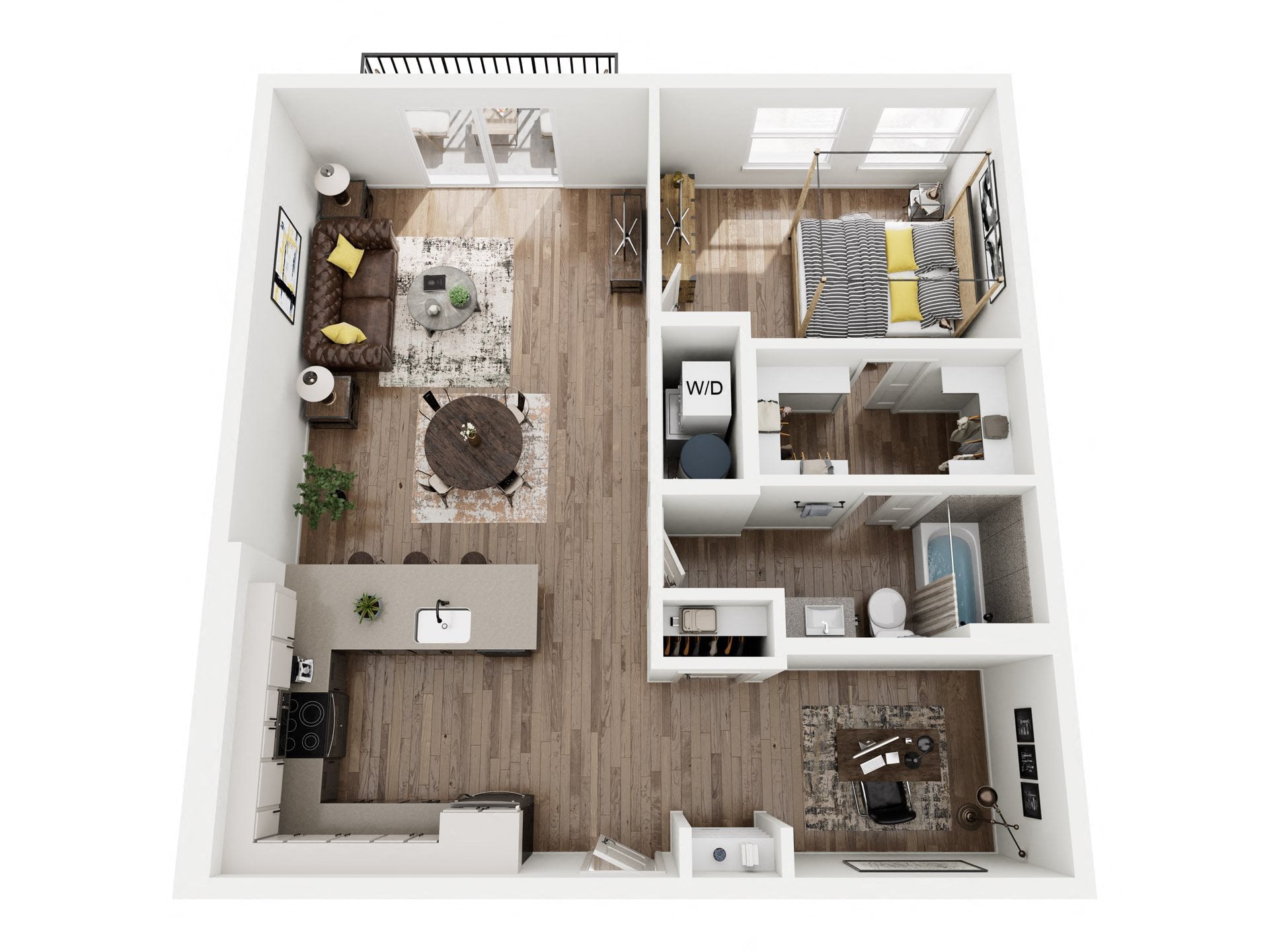 1BRwDen4 floor plan